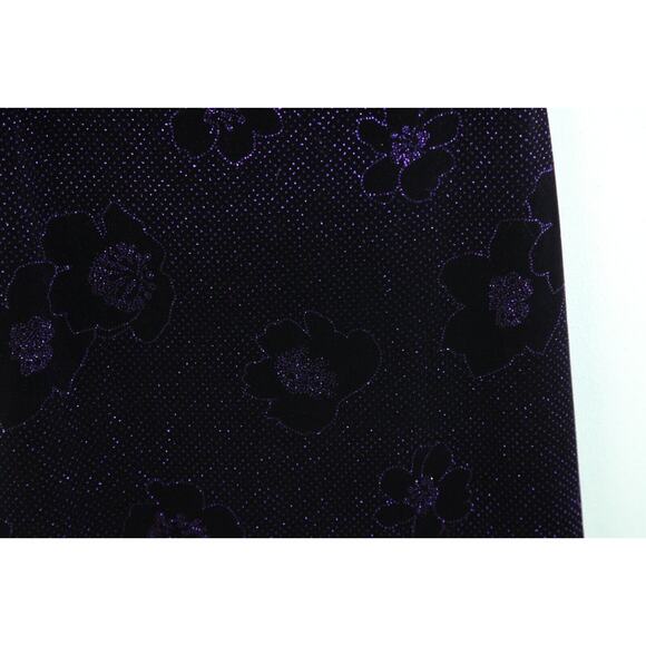 Necessary Objects Dress L Y2K 90s Purple Velvet Glitter Drape Neck Whimsigoth - Picture 5 of 8